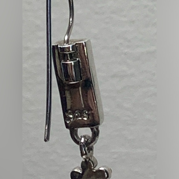 Silpada Vintage Sterling Silver Spiney Oyster Multi-Stone Flower Dangle Earrings - Picture 5 of 14